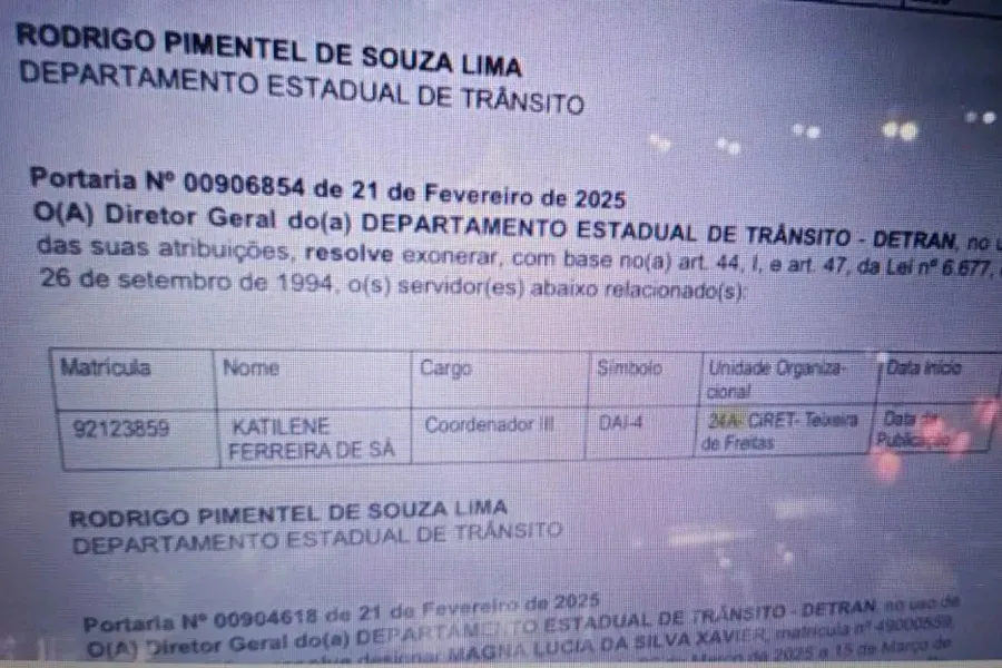 João Bosco tenta nomear servidora exonerada do Detran com suspeitas de corrupção João Bosco tenta nomear servidora exonerada do Detran com suspeitas de corrupção