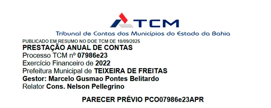 No Julgamento das contas do “marcelo prefeito” o TCM-BA aponta achado gravíssimo No Julgamento das contas do “marcelo prefeito” o TCM-BA aponta achado gravíssimo