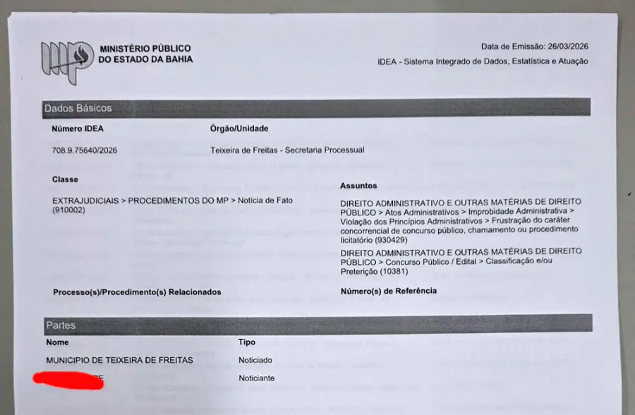 Bomba! Bomba! Bomba! Ministério Público abre procedimento de Improbidade Administrativa contra Marcelo Belitardo