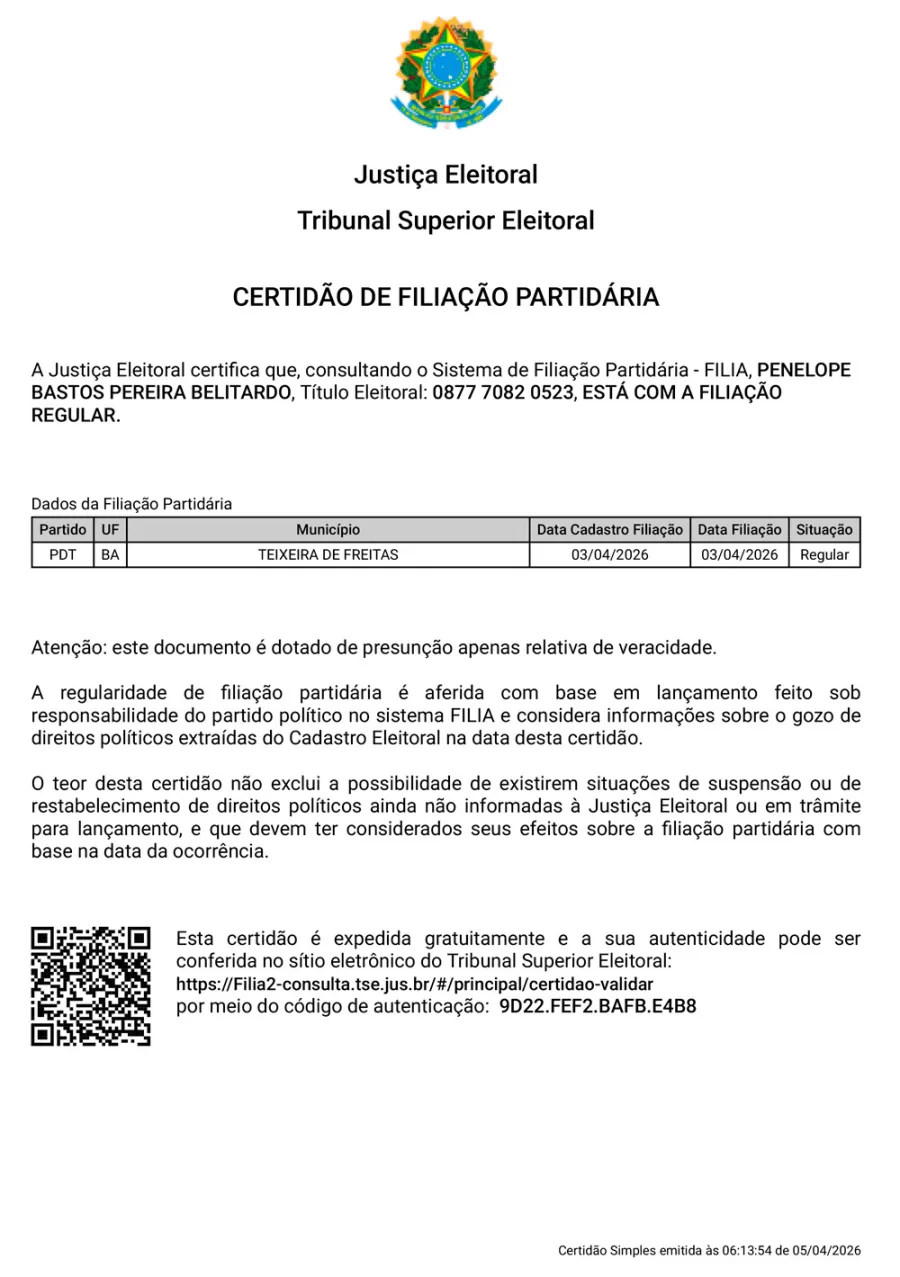 Penélope e “marcelo cpi” deram um “bico” na direita, traíram ACM e, agora no PDT, são da esquerda 