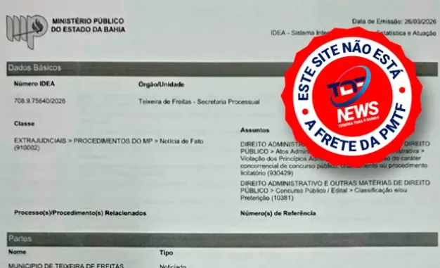 Documentos do MPBA e do MPC contra a PMTF estão no TDF News